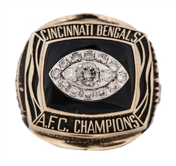 1988 Cincinnati Bengals AFC Championship Players Ring - Eddie Edwards